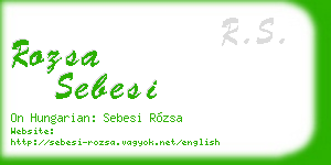 rozsa sebesi business card